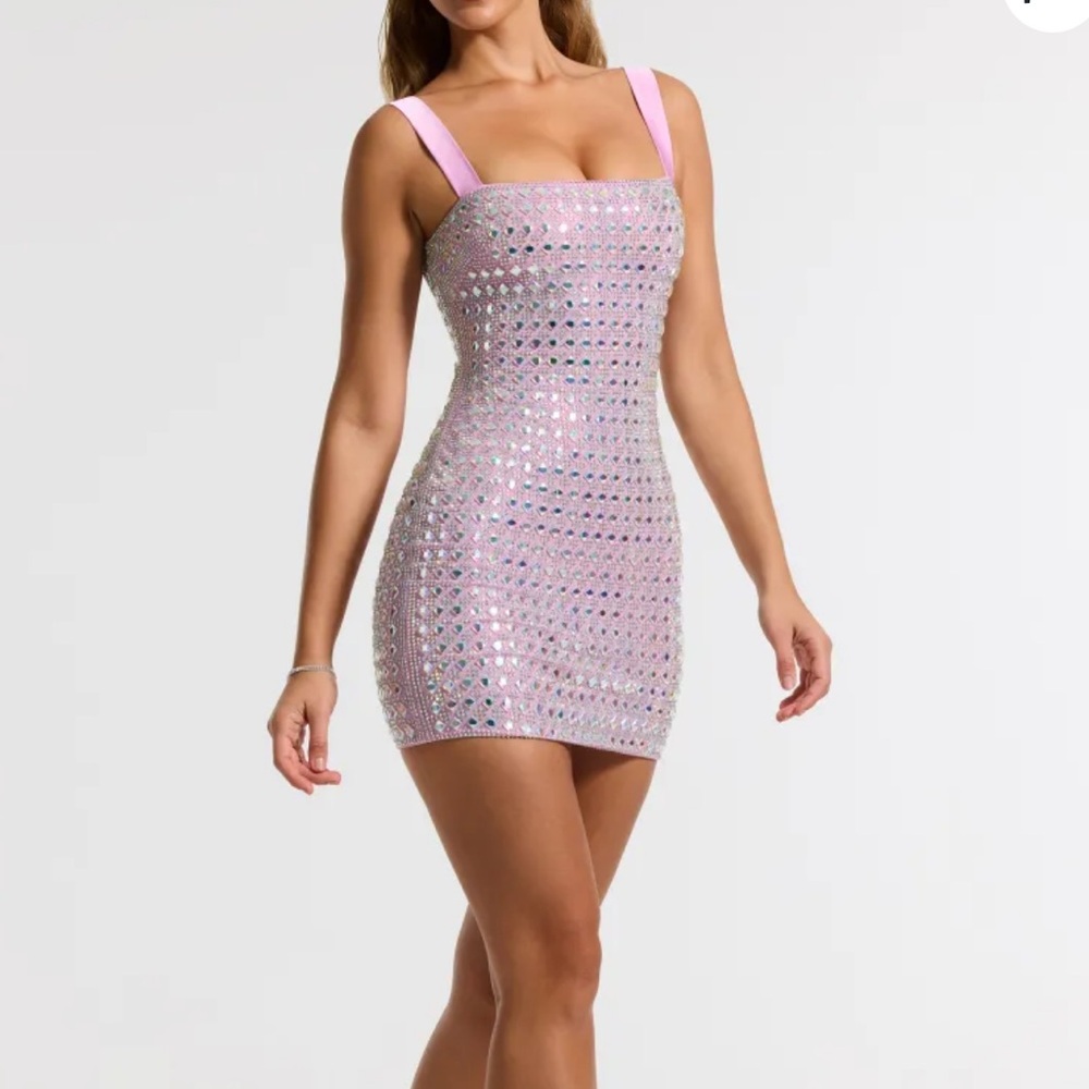 Oh Polly Pink Sequin Mini Dress